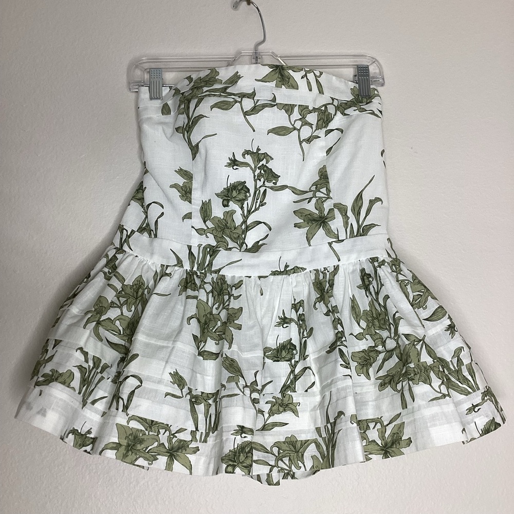 Hunter Bell Vera Top Green Lily Pattern EUC Sz 12 - Picture 3 of 10